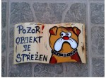 Cedule na plot -pes-přírodní-vícebarevný